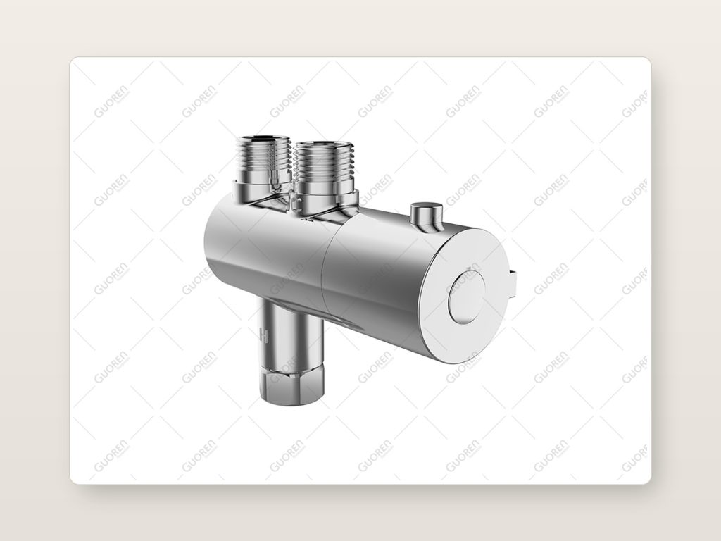Brass thermostatic mixing valve for bathroom plumbing projects