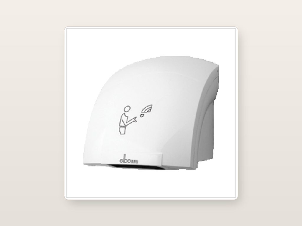 White high-speed automatic jet hand dryer for commercial restrooms