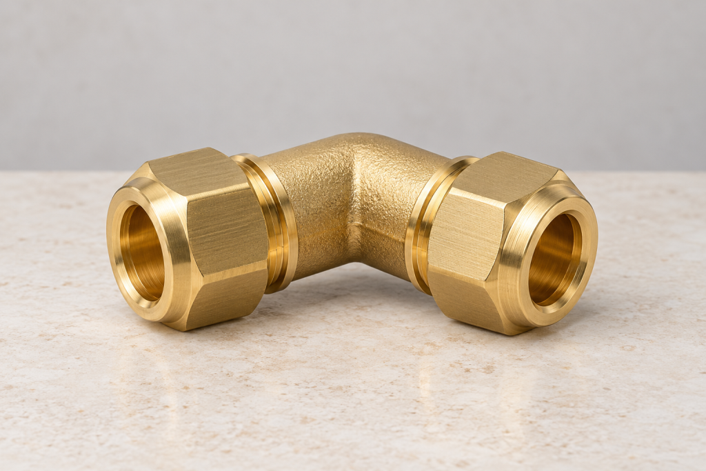 90 Degree Brass Compression Elbow