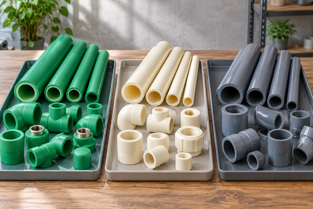 Choosing Between PPR, CPVC and PVC-U Pipe Fittings